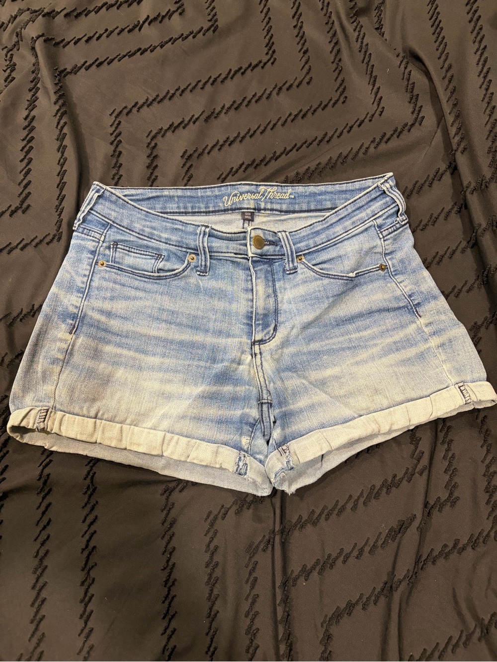 Universal Thread Light Blue Rolled-Hem Denim Shorts